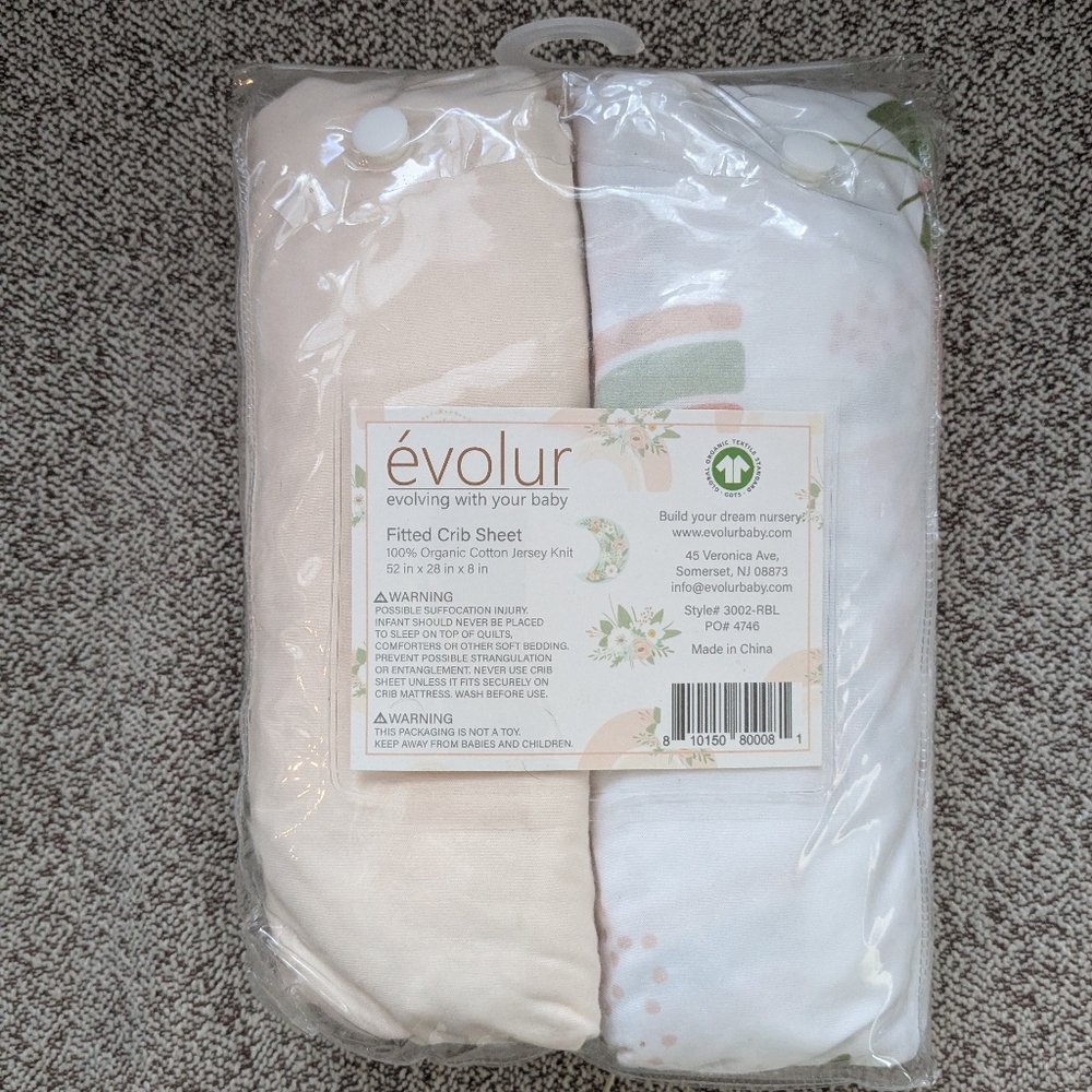 Buybuy Baby by Evolur RainBoho 2-Piece Fitted Crib Sheet Set - Picture 2 of 2